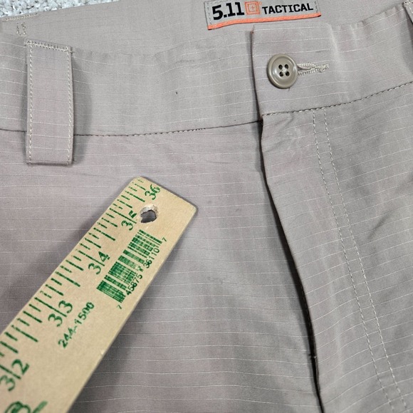 5.11 Tactical Fast-Tac Pants Mens 38x32 Khaki Tan Ripstop Chino 74461-055 - Picture 4 of 13